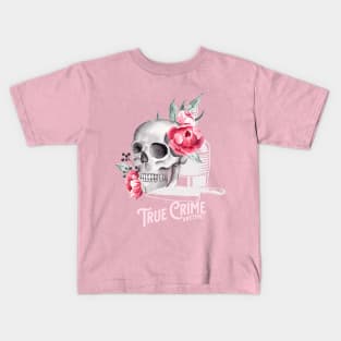 True Crime Anytime in Pink Kids T-Shirt